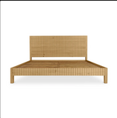 Indian Hand Carved Solid Wood King Size Bed Black 125